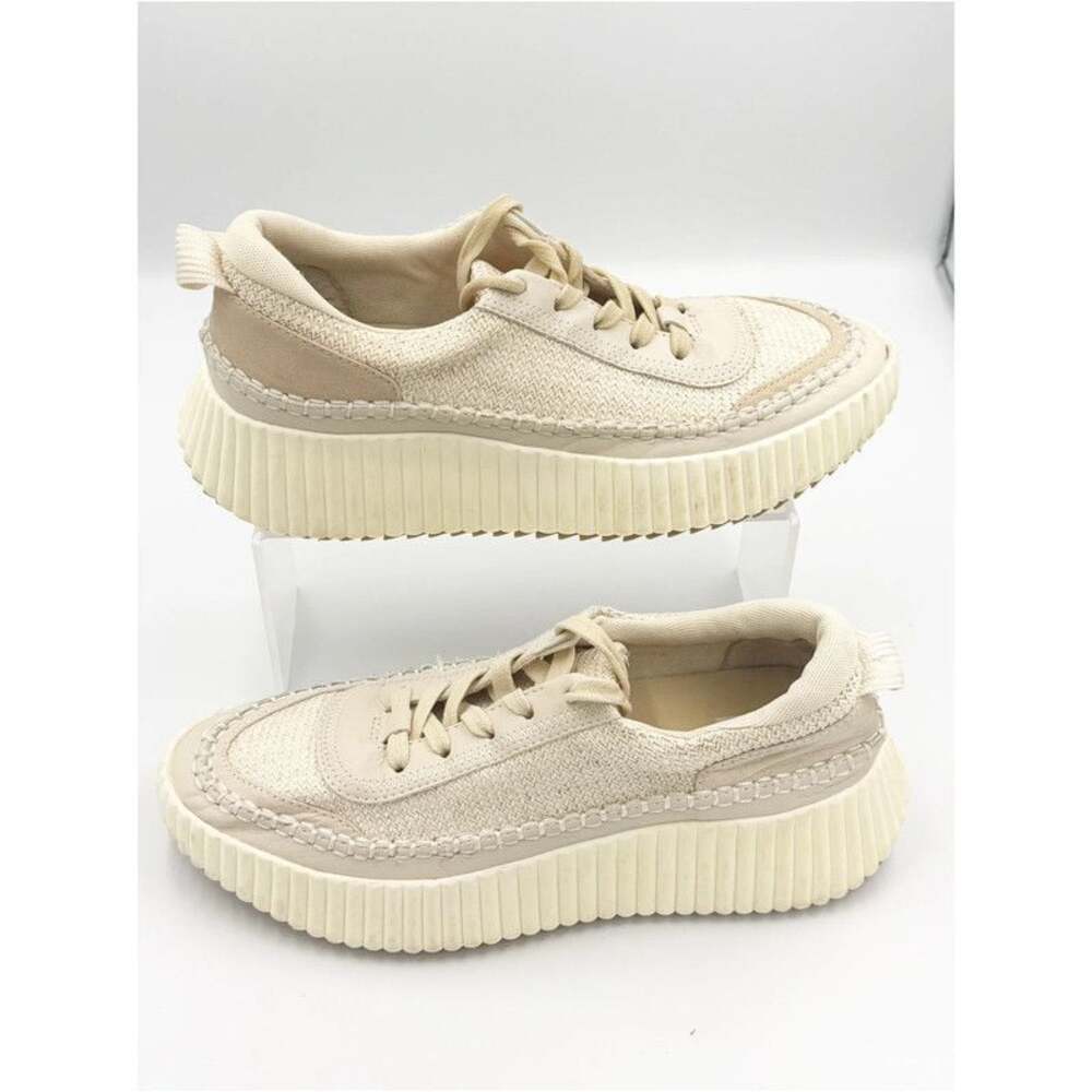 Dolce Vita Daran Platform Sneakers Women’s Size 8.5M Ivory Cream Chunky Ribbed S